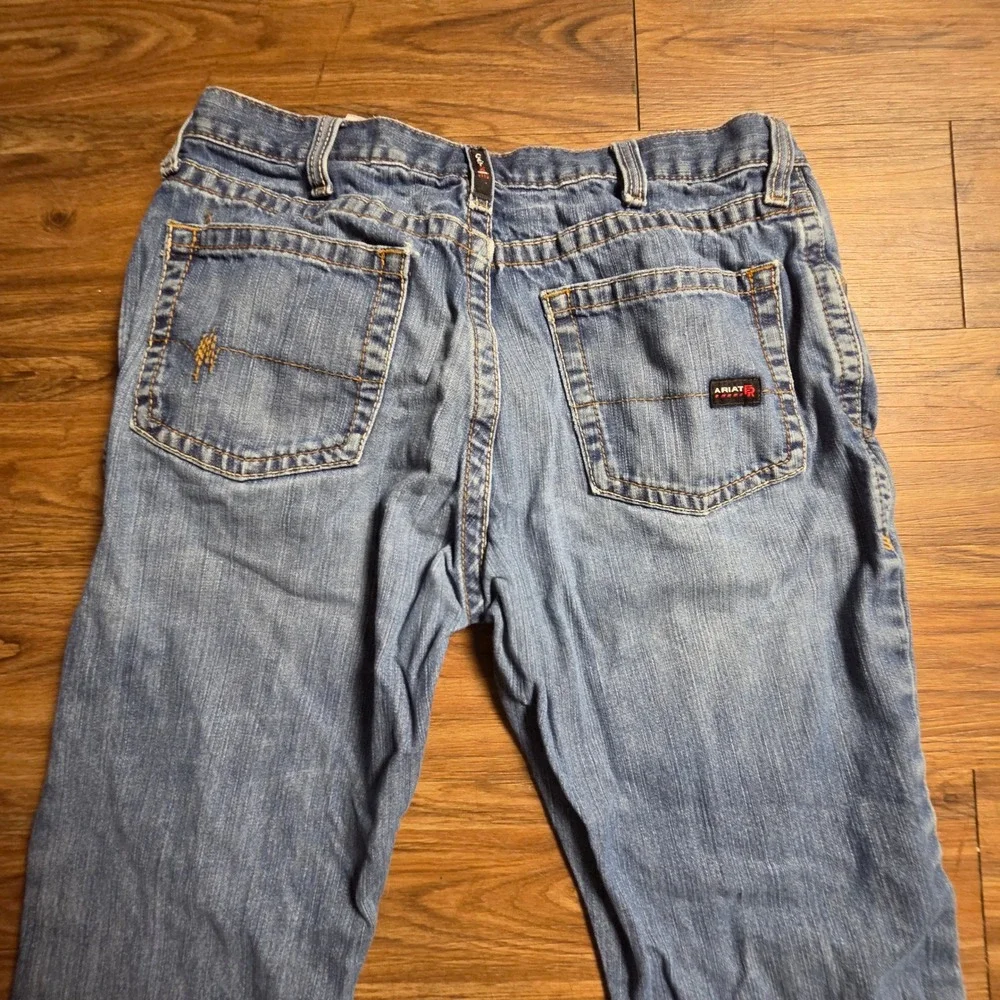 Ariat FR M4 Relaxed Boot Cut Jeans Flame Resistant Mens 34x34 Distressed Work